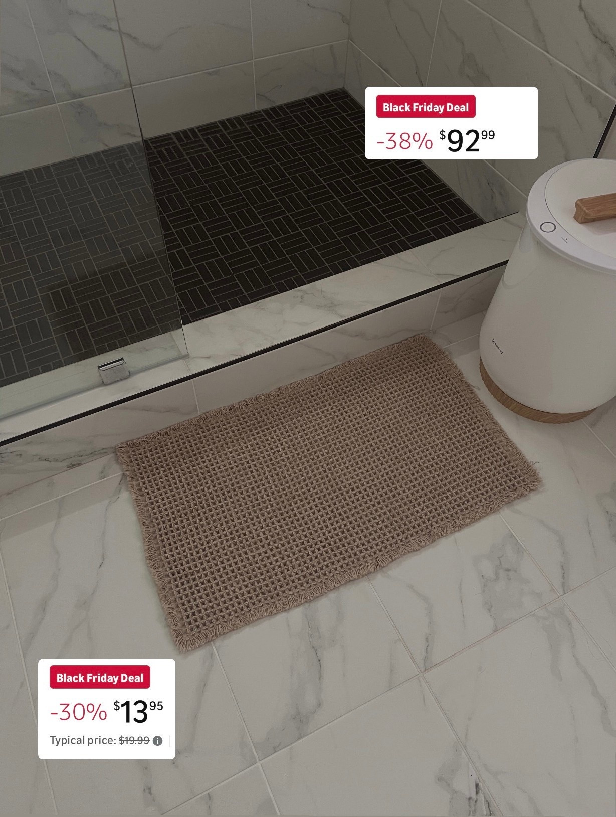 Amazon prime day deals - towel warmer and bath mat on sale! 

#LTKCyberWeek #LTKSaleAlert #LTKGiftGuide