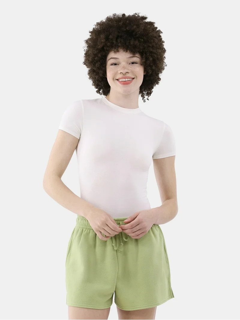 No Boundaries Women's Cotton Jersey T-shirt Bodysuit, Sizes XS-3XL | Walmart (US)