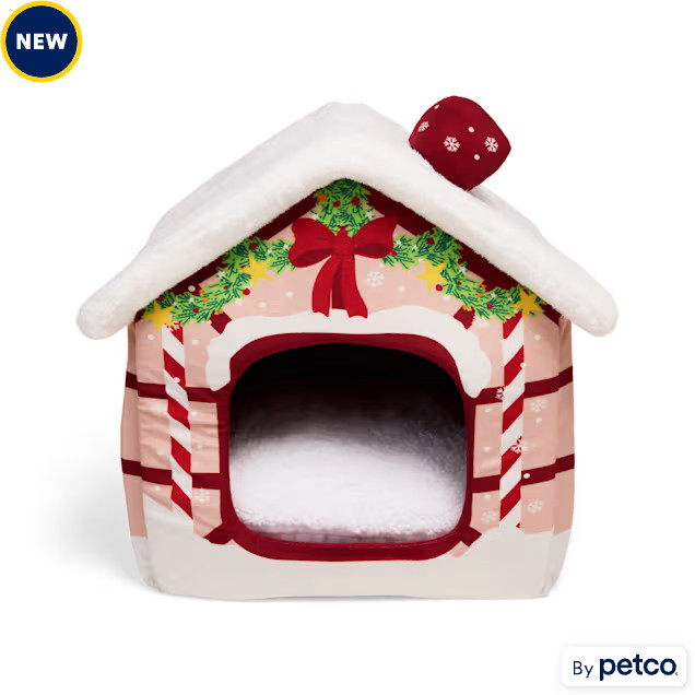 Merry Makings Cabin Cat Bed, 14" L X 14" W X 16.5" H | Petco