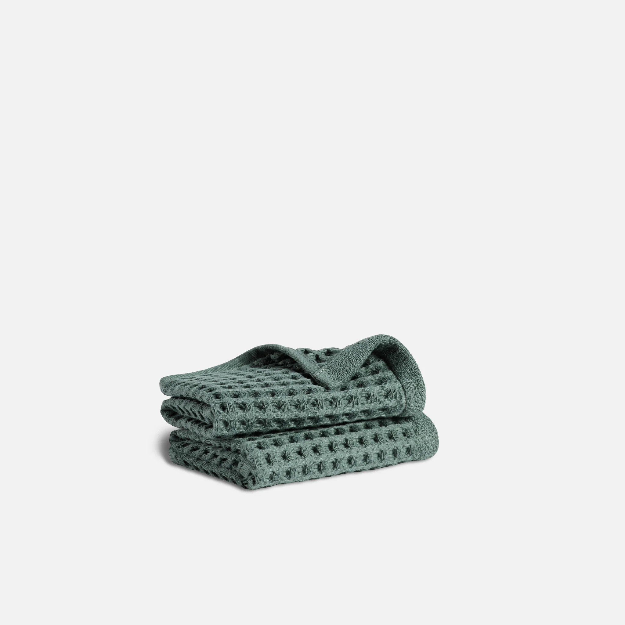 Brooklinen Dreamweave Waffle Washcloths in Botanical Green | Brooklinen