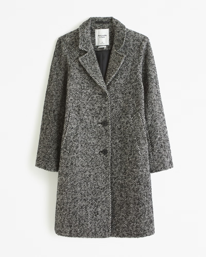 Textured Dad Coat | Abercrombie & Fitch (US)