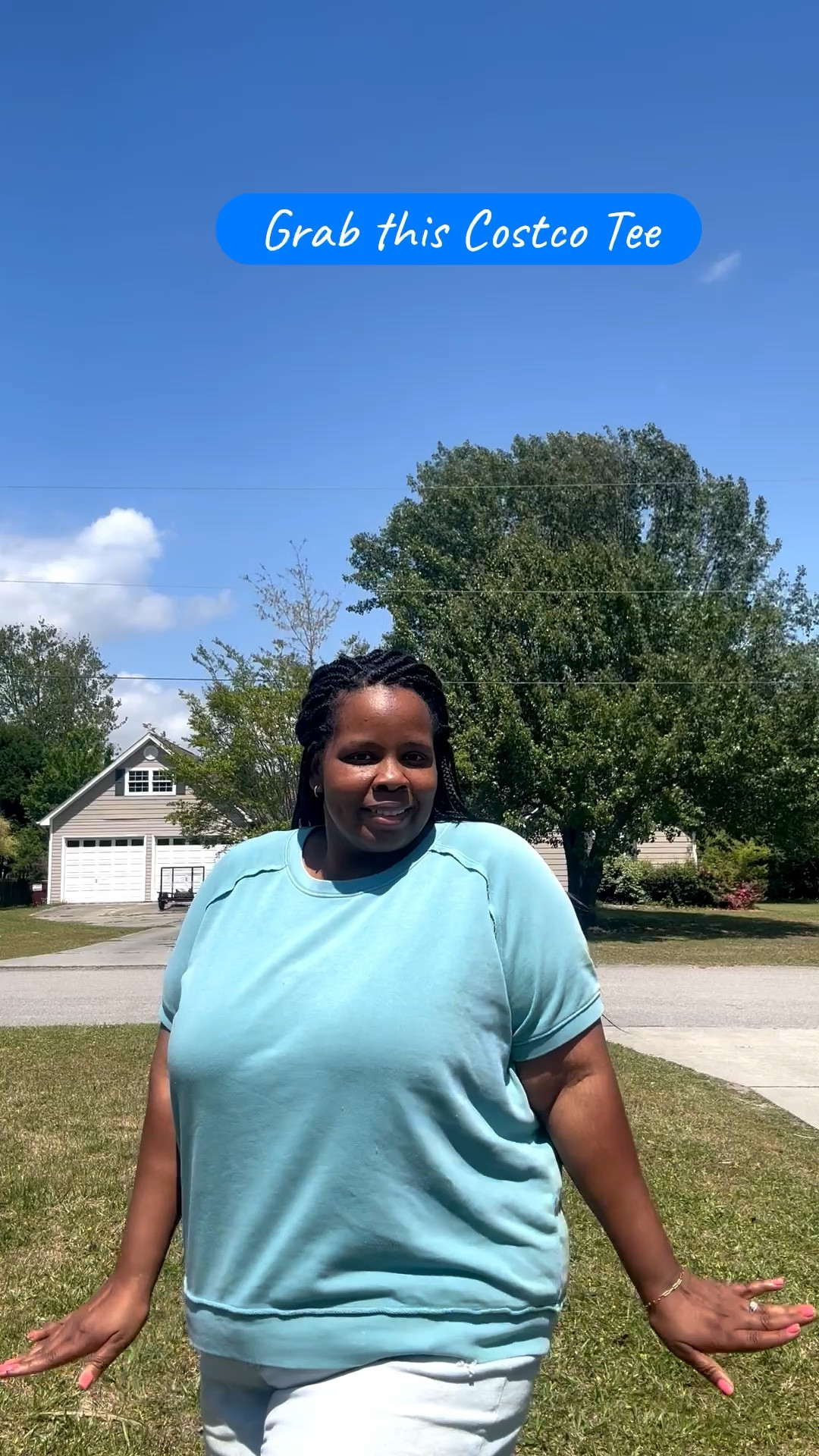 I saw multiple colors at Costco. This tshirt is perfect for running errands in. It’s a good length and not too baggy but covers the stomach. I love the frayed detail on the sleeve. Linking a similar shirt if you’re not a member  

#LTKmomlife #LTKPlusSize #LTKootd