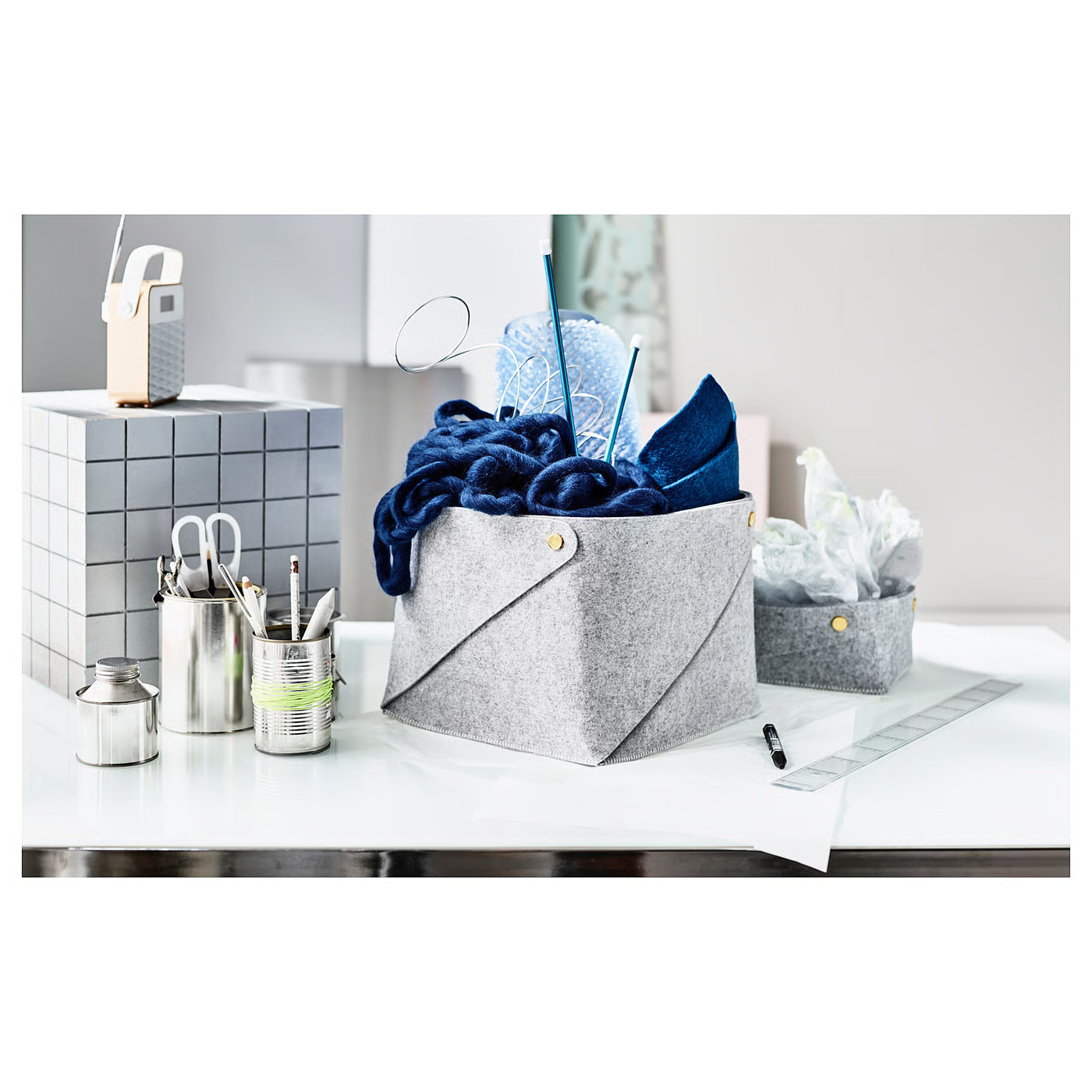IKEA PUDDA basket, 6x11x4 | IKEA US