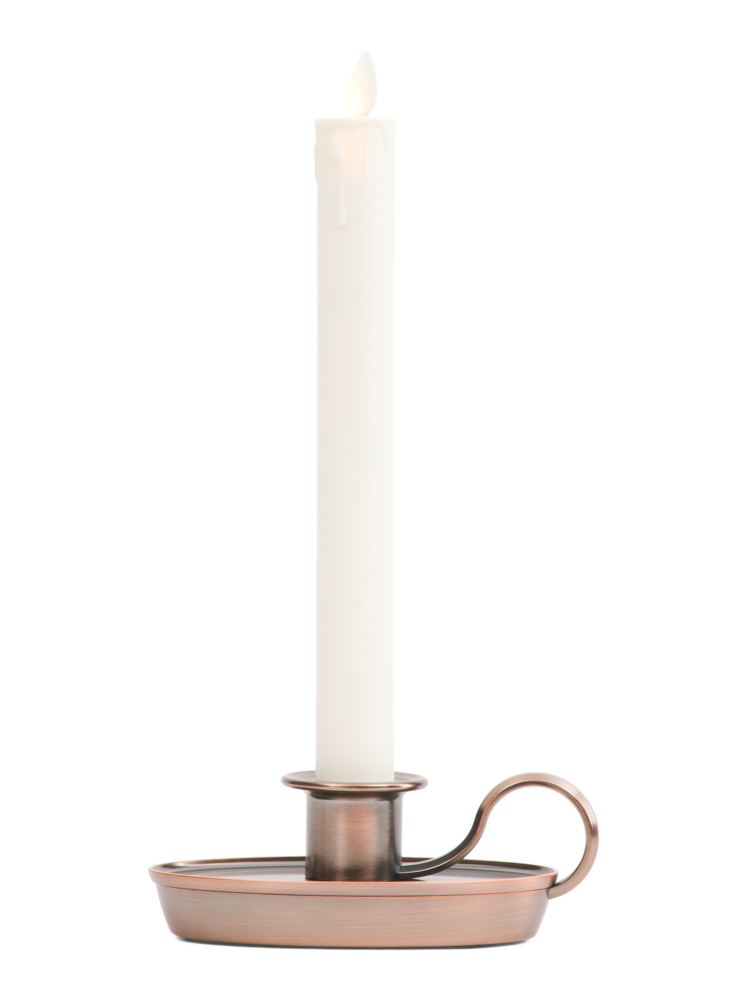 5.5x11 Dripped Smooth Unscented Moving Flame Window Taper Candle | TJ Maxx