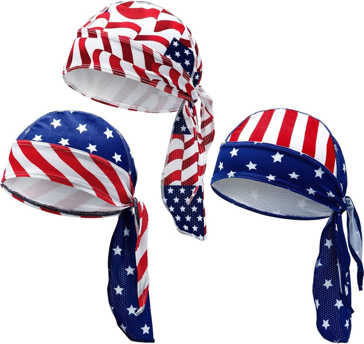 Chuangdi 3-Piece Suction Cap Quick-Drying Men's and Women's Pirate Hats Prefer Stars and Stripes ... | Amazon (US)