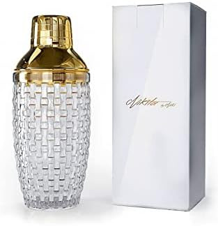 Nikita By Niki Luxury Glass Cocktail Shaker - Cocktail Shaker with Strainer and Stainless Steel L... | Amazon (US)