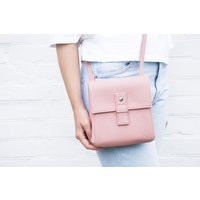 Small Crossbody Bag Blush Pink Purse Mini Iphone Pink Handbag Leather Vegan Women | Etsy (US)