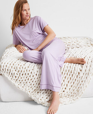 State of Day Women's 2-Pc. Fluid Knit Pajamas Set, Created for Macy's - Macy's | Macy's