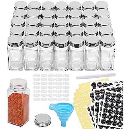 6oz - 24 Pcs Glass Spice Jars/Bottles | Amazon (US)