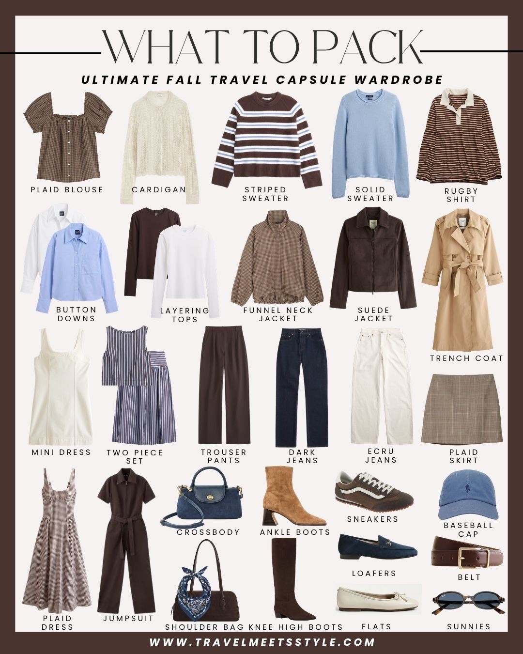 Sharing the ultimate fall travel capsule wardrobe on travelmeetsstyle.com, including fall outfits for every adventure 🍂

#LTKTravel