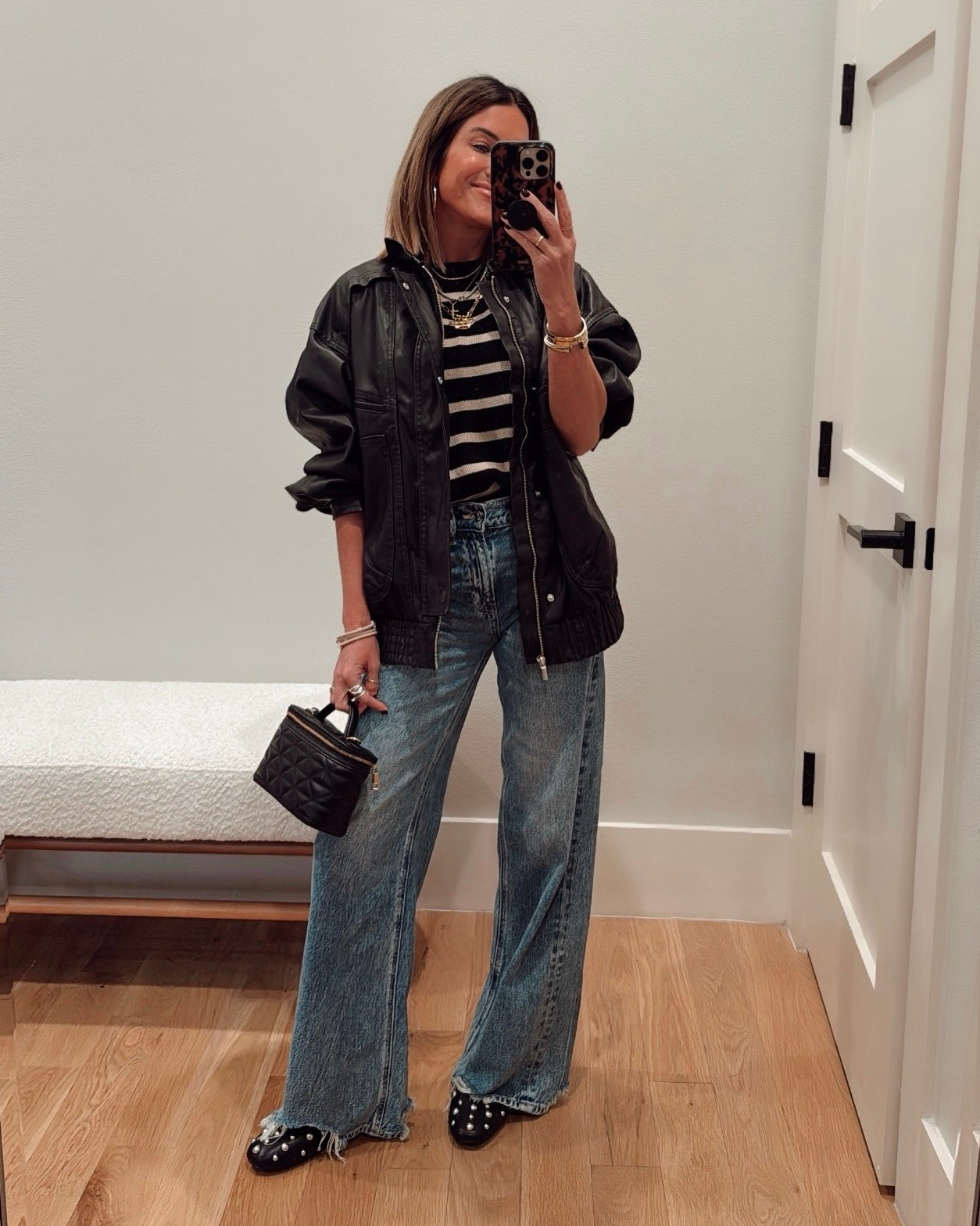 This Target bomber is on the pricier side, but it’s SO nice and I love how flexible the fabric is! I got the small, it’s super oversized! Small is striped top. 


#LTKSeasonal #LTKShoeCrush #LTKStyleTip