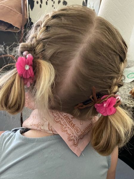Western hair accessories are old from The Children’s Place (I bought way back in September) but I linked a few similar options. These are clip in’s that can be worn so many ways! 
Flower clip on hair accessories 
Western hair accessories 
Hair inspo
French braid
Toddler girl hair inspo
Texas
Cowgirl hair


#LTKstyletip #LTKkids #LTKfamily