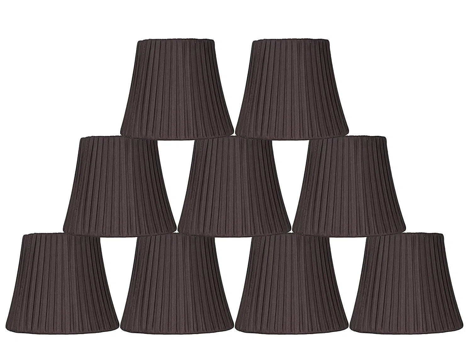 5" H x 6" W Silk/Shantung Empire Candelabra Shade ( Clip On ) | Wayfair North America