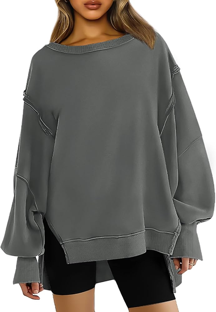 Trendy Queen Womens Oversized Crewneck Sweatshirts Hoodies Fall Outfits Fashion Teen Girls Y2k Wi... | Amazon (US)
