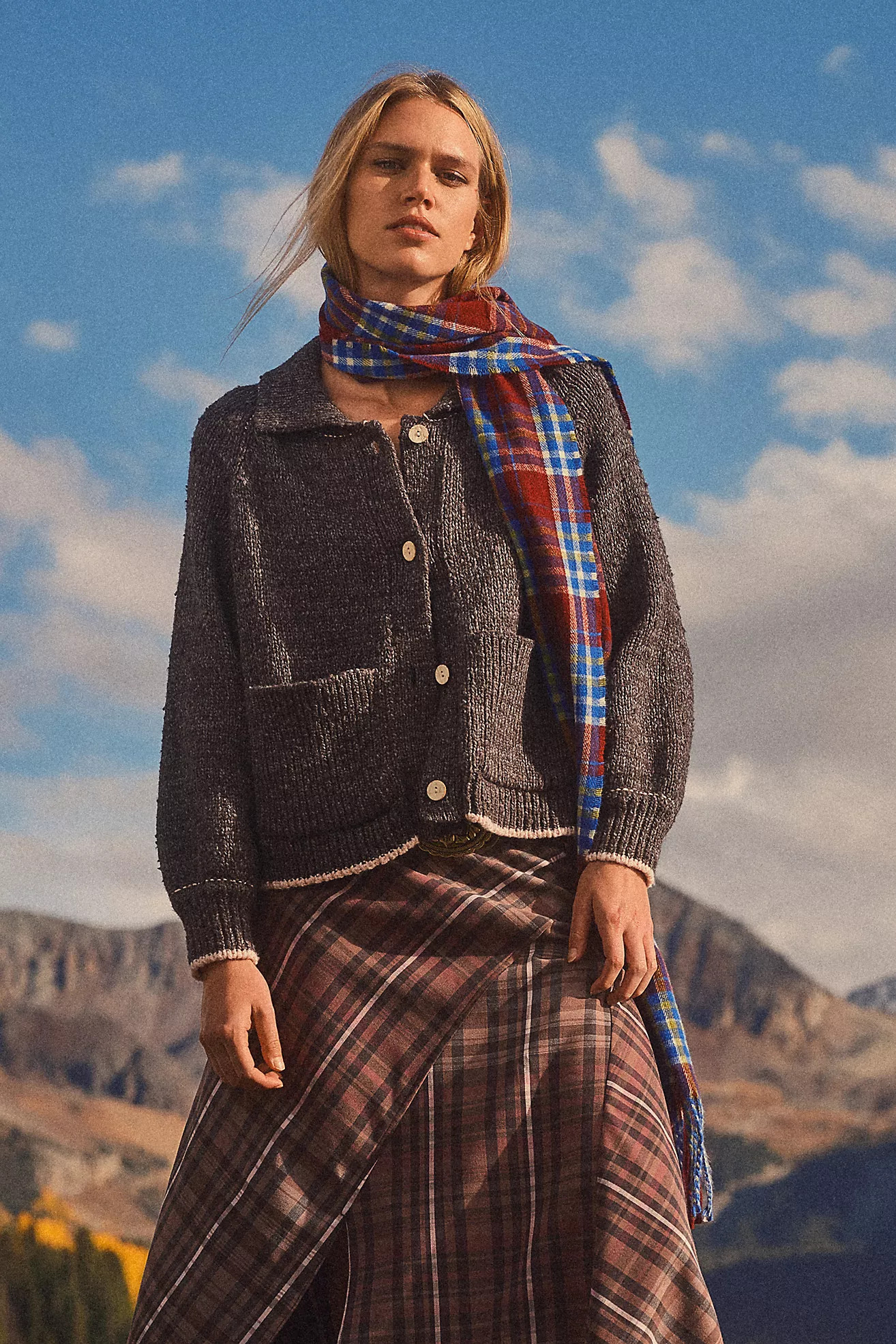 By Anthropologie Plaid Heritage Fringe Scarf | Anthropologie (US)