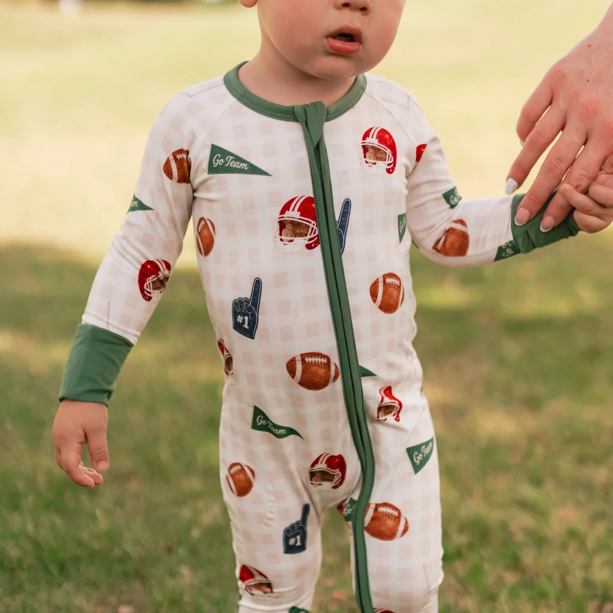 Infant Romper in Football | Silks Design