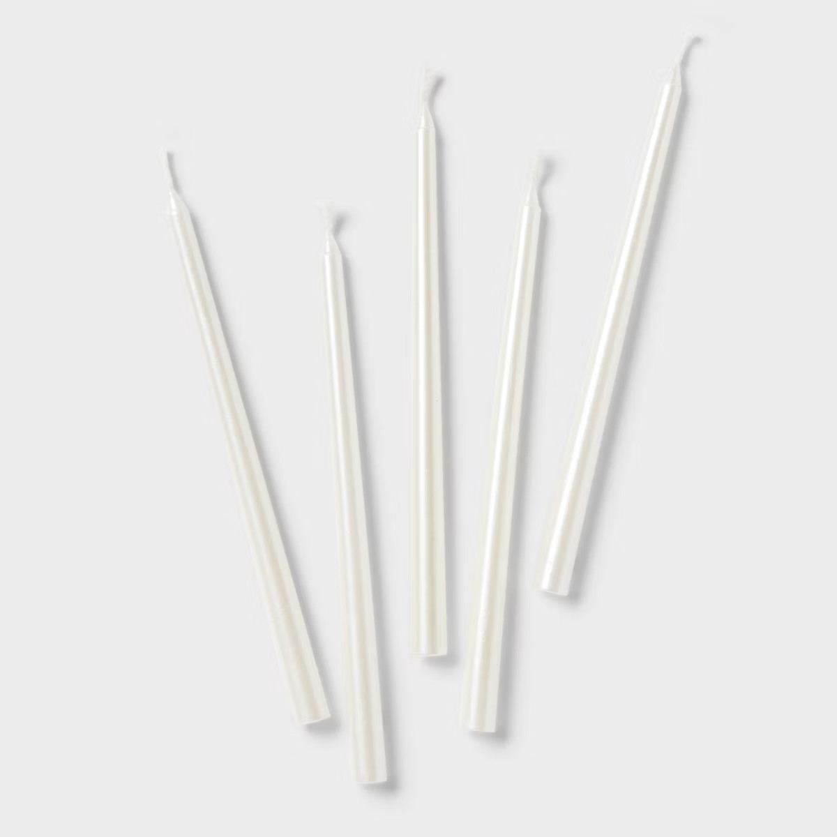 45ct 5.5" Menorah Hanukkah Menorah Wax Candles White Pearlized - Spritz™ | Target