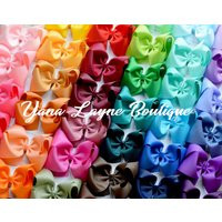 4 Inches Hairbow, Inch Hair Bow, Solid Twisted White Bows, Black Bow, Red Hairbow | Etsy (US)