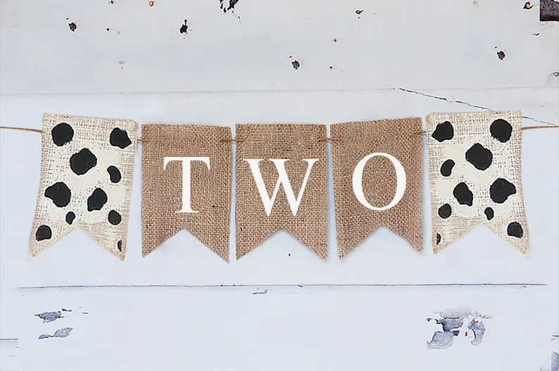 Second Birthday Decorations, Farm Party Decor, Two Banner, 2nd Birthday Banner, Cow Banner, Farm ... | Etsy (US)