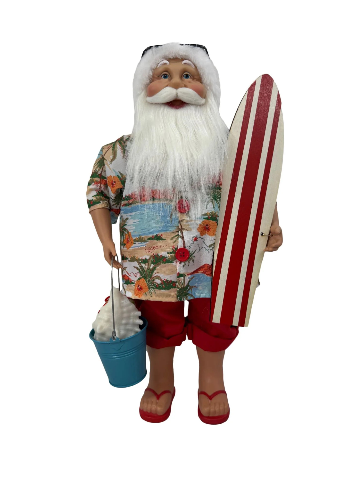 Holiday Time 18in Beach Santa With Surfboard Brings Tropical Fun To The Season. | Walmart (US)
