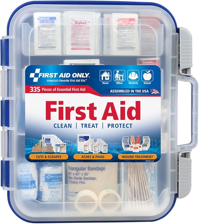 First Aid Only 91247 OSHA-Compliant First Aid Kit, All-Purpose 100-Person Emergency First Aid Kit... | Amazon (US)