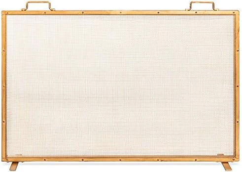 Best Choice Products 38x27in Single Panel Fireplace Screen Handcrafted Steel Mesh Spark Guard for Li | Amazon (US)