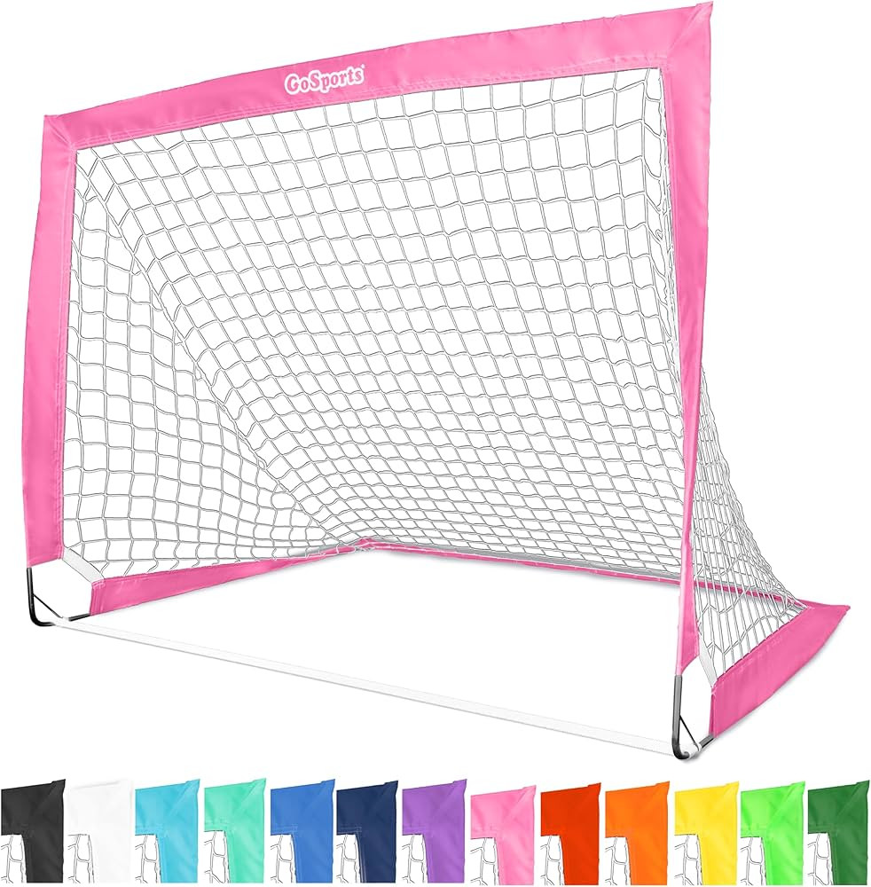 GoSports Portable Soccer Goals for Kids - 13 Color Options - Choose 4 x 3 ft or 6 x 4 ft - Team T... | Amazon (US)