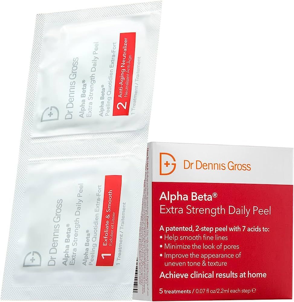 Dr Dennis Gross Alpha Beta Extra Strength Daily Peel | 2 Step Daily Treatment to Boost Radiance, ... | Amazon (US)