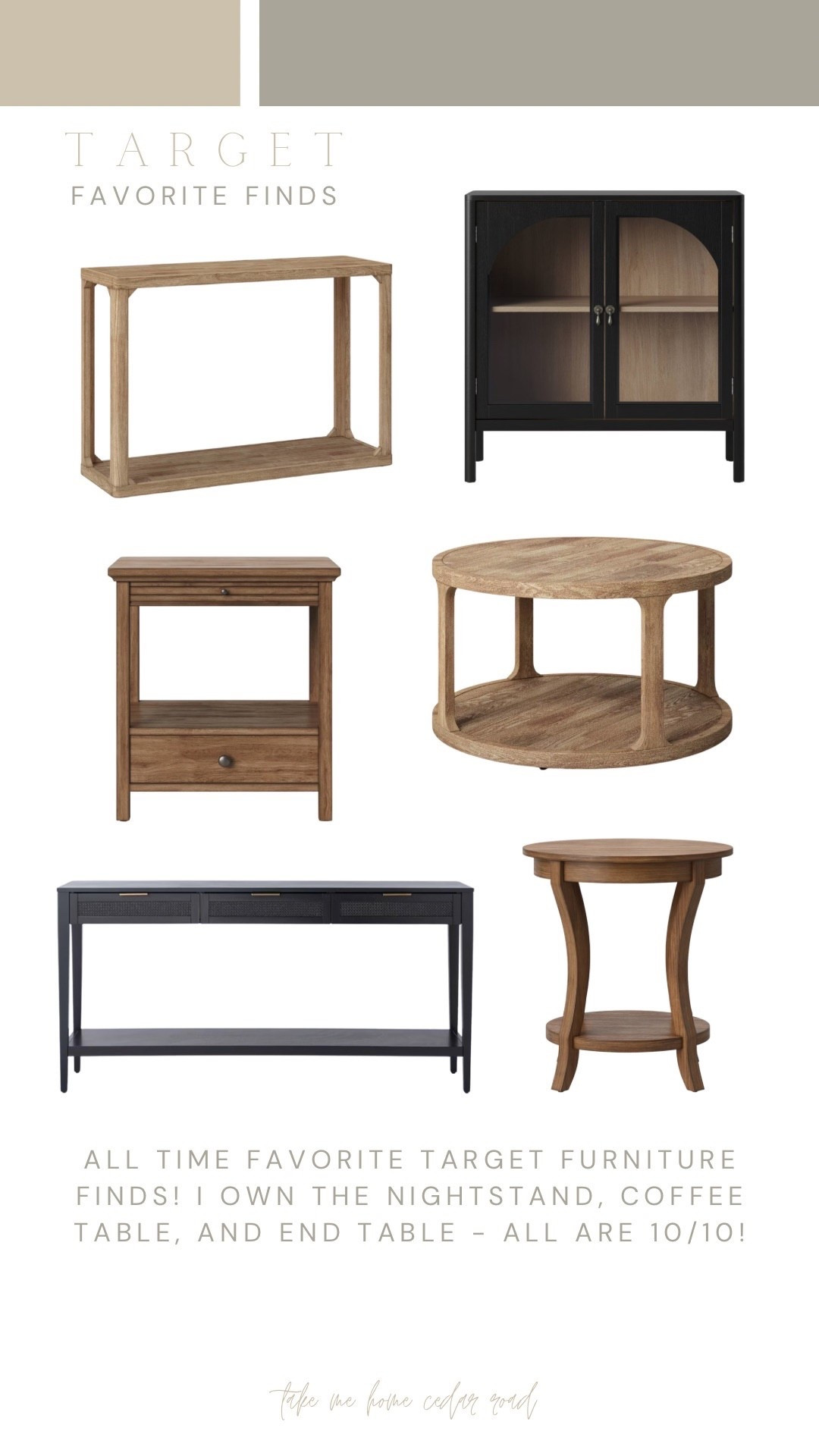 Sale alert!!! 30% off these best selling furniture items with Target circle! Love them all. I own the coffee table, end table and nightstand, they’re all 10/10! 

Console table, entryway table, coffee table, round coffee table, side table, end table, nightstand, accent cabinet 

#LTKHome #LTKFindsUnder100 #LTKSaleAlert