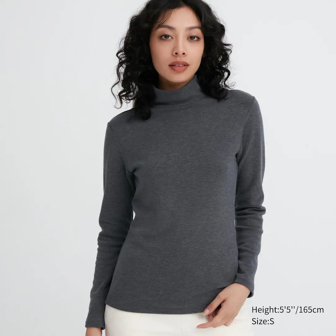 T-Shirt HEATTECH Ultra Chaud Col Montant | Uniqlo FR