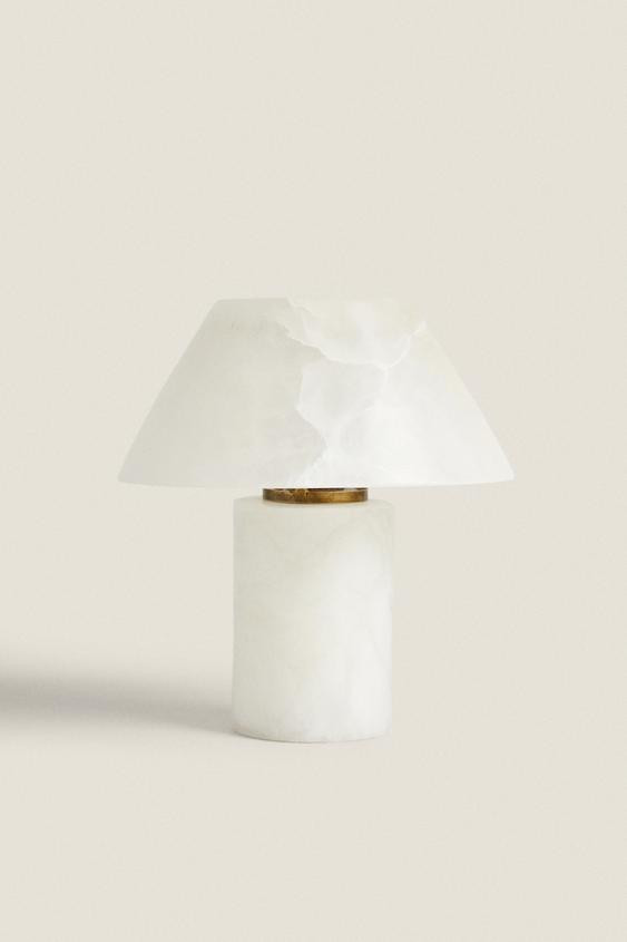 SMALL ALABASTER TABLE LAMP | Zara US