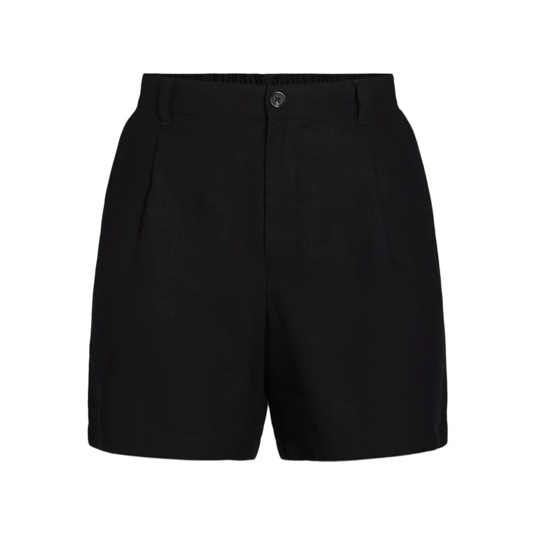 Time and Tru Women’s Linen Blend Shorts, 5” Inseam, Sizes XS-XXXL | Walmart (US)