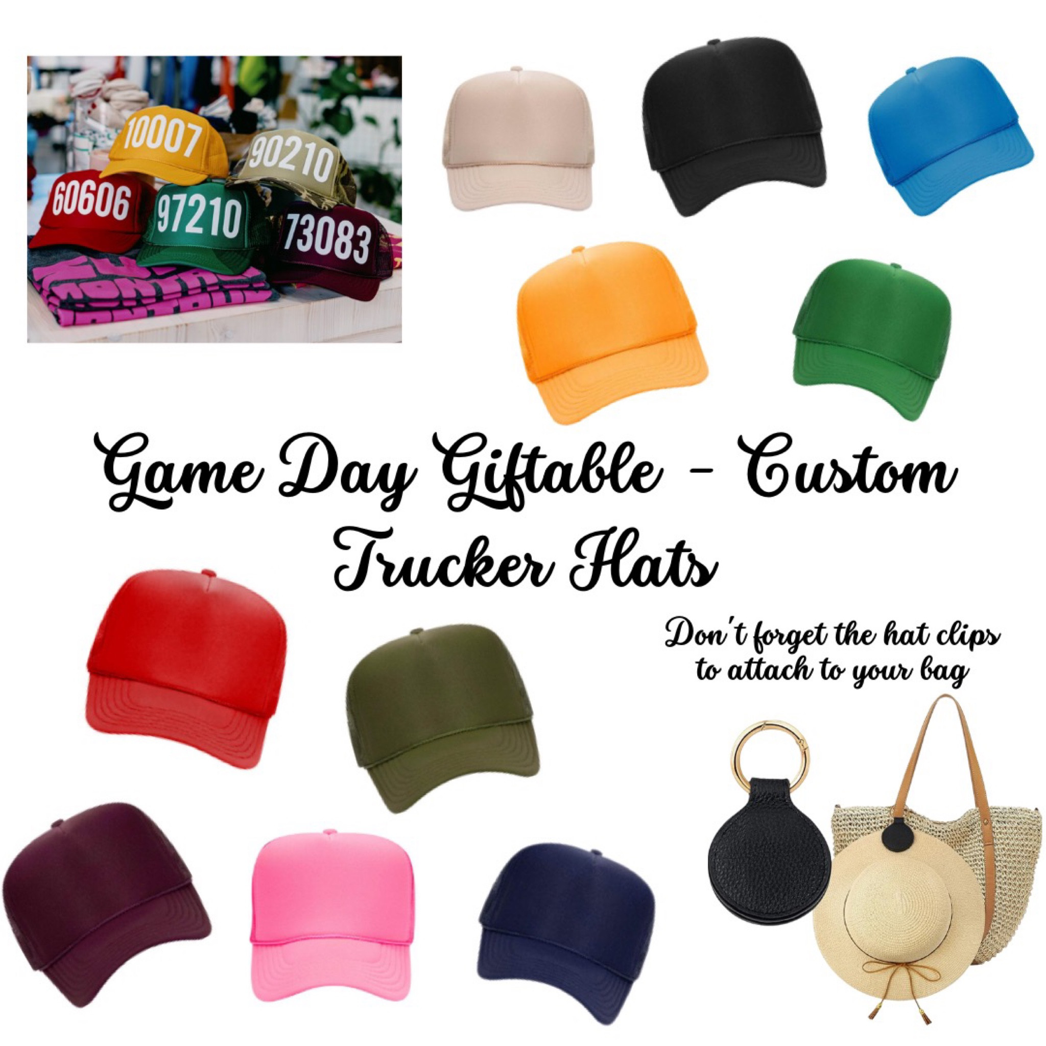 the cutest gift! personalize a hat with your team’s zip code and colors. don’t forget the hat clips too, these are *lifesavers*

#LTKunder50 #LTKSeasonal #LTKBacktoSchool