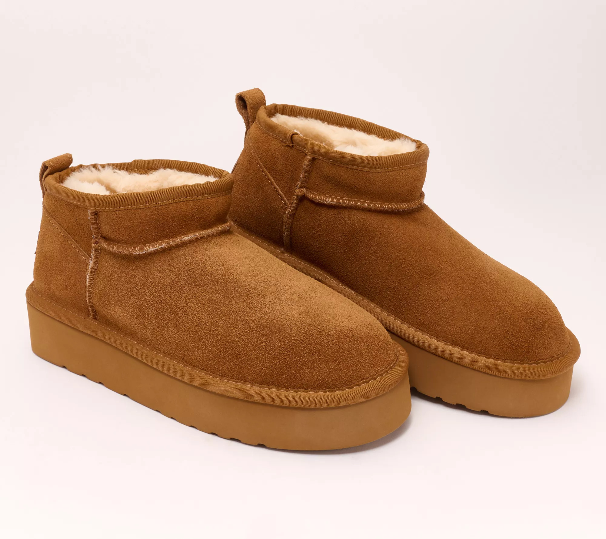 Lamo Water Resistant Suede Platform Boots - Ellie - QVC.com | QVC