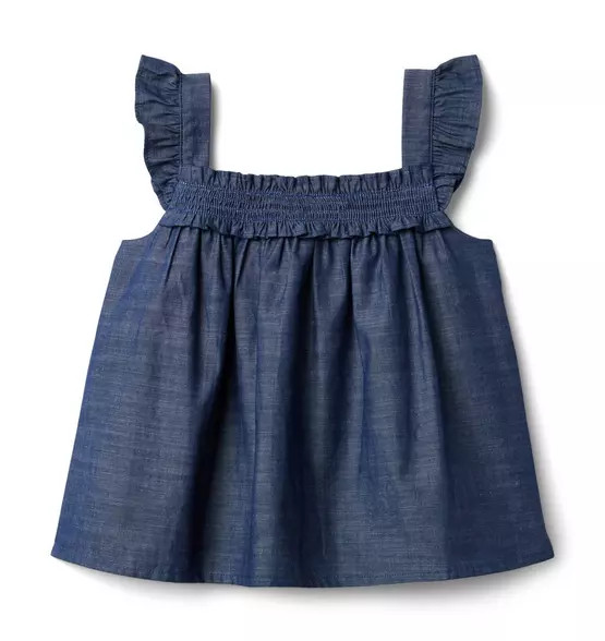 Chambray Smocked Top | Janie and Jack