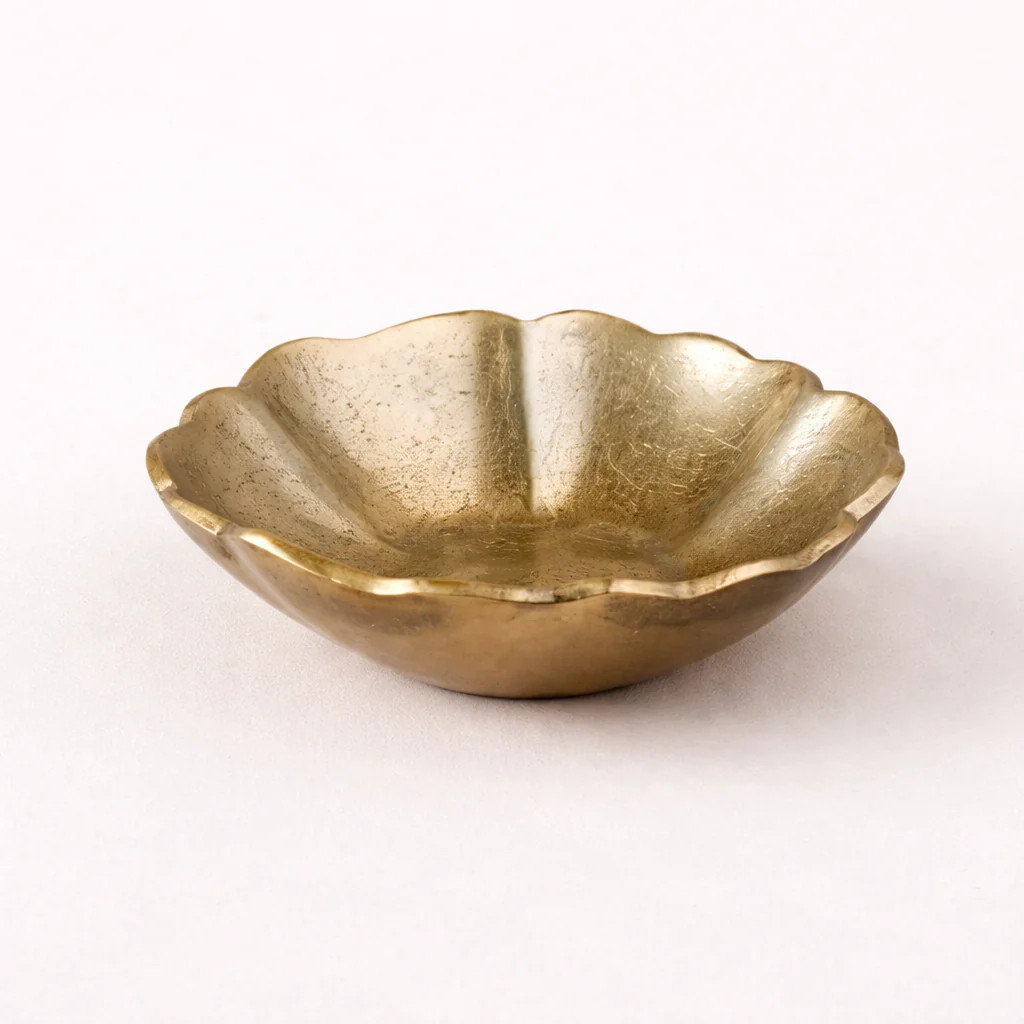Aluminum Gold Wavy Bowl | By Luxe B Co. | luxe bCO