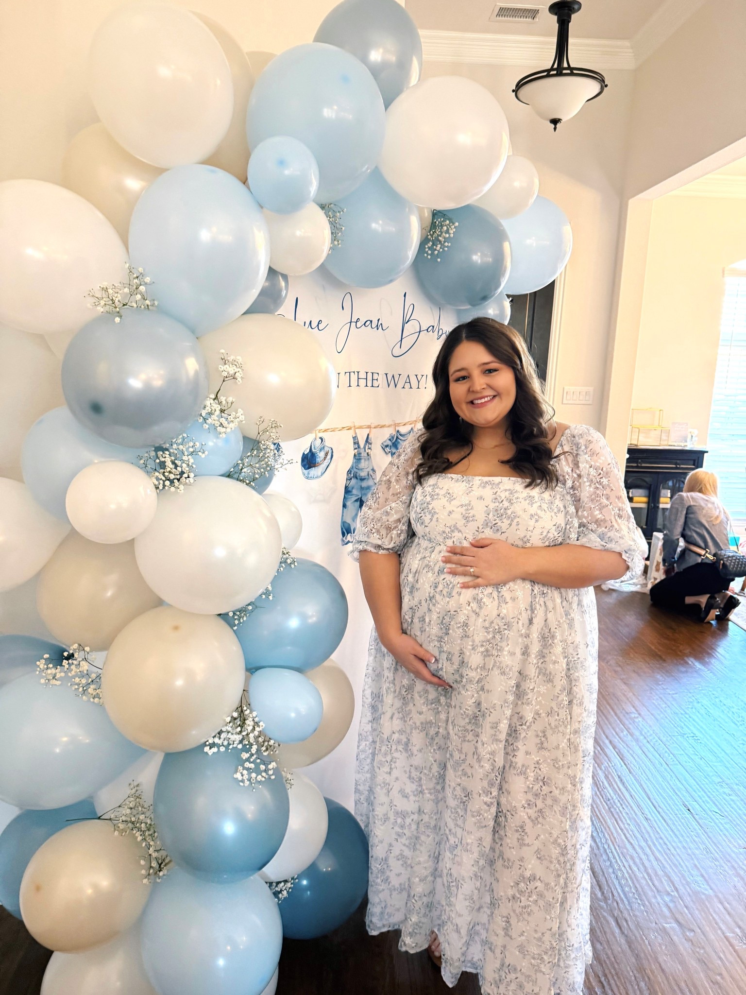 The dress I wore to celebrate our baby boy 🤍 comfy, flattering, and bump-friendly.

#LTKootd #LTKmomlife