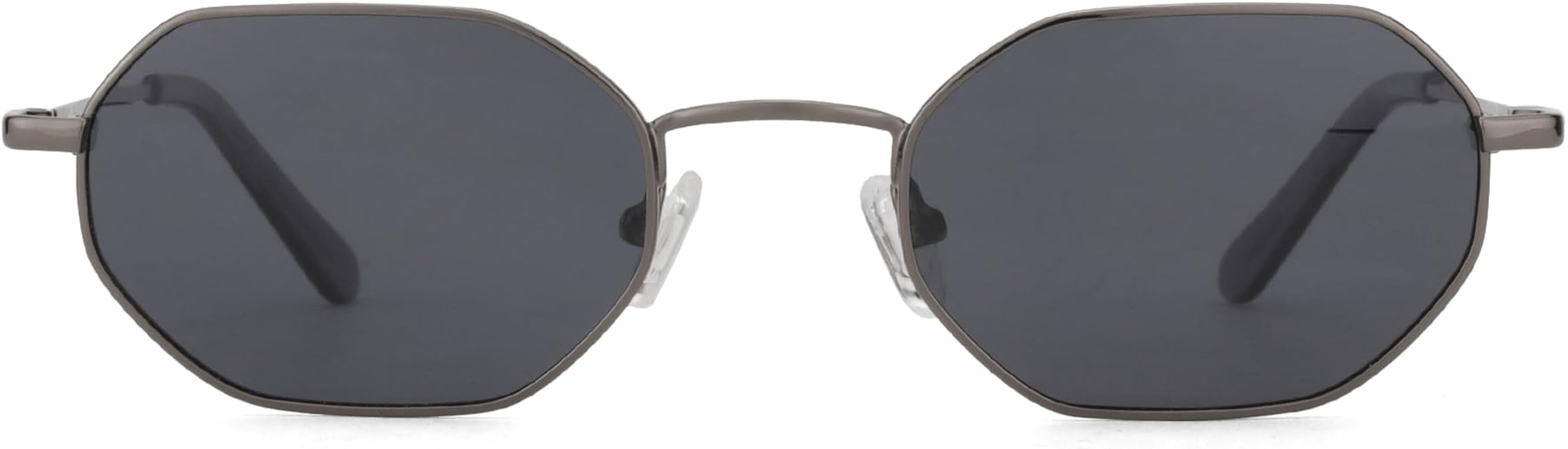 ZENOTTIC Small Octagonal Polarized Sunglasses for Women Men Hippie Metal Frame Retro Rectangle Su... | Amazon (US)