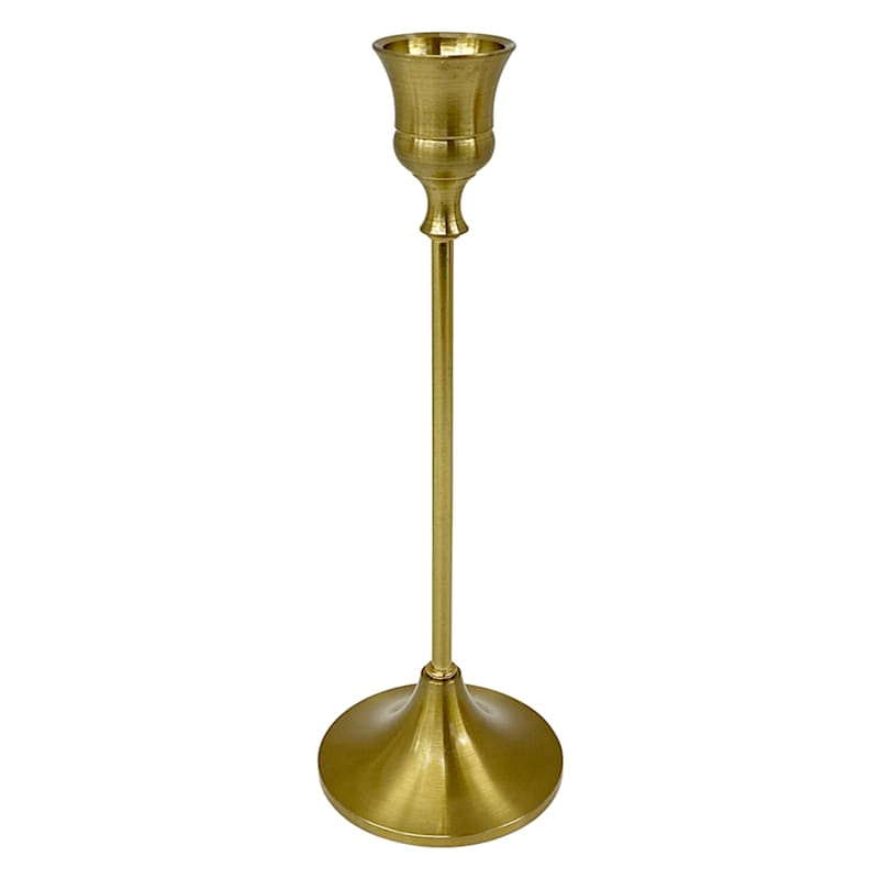 Providence Gold Metal Taper Candle Holder, 7.7" | At Home