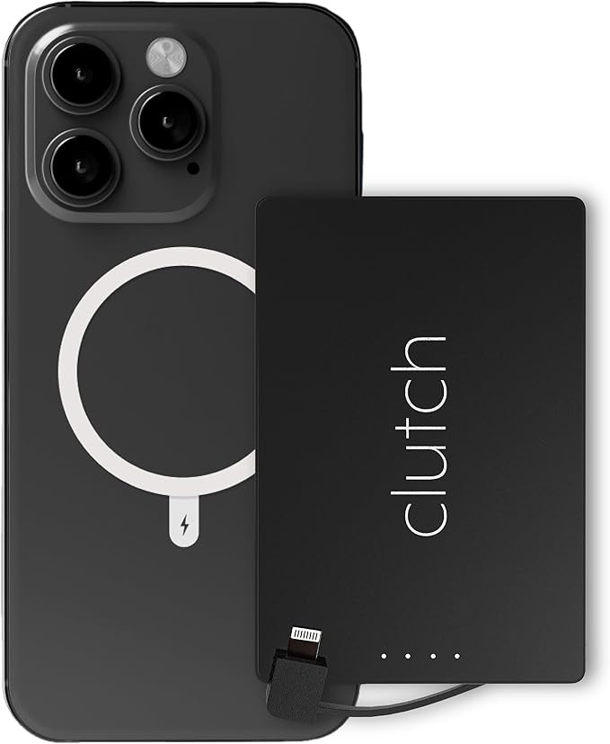 Clutch Pro - Portable iPhone Charger for Travel – 5000 mAH TSA Approved Magnetic Airplane Safe ... | Amazon (US)