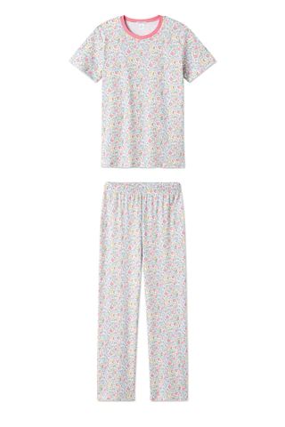 Pima Short-Long Weekend Set in Elizabeth Floral | LAKE Pajamas
