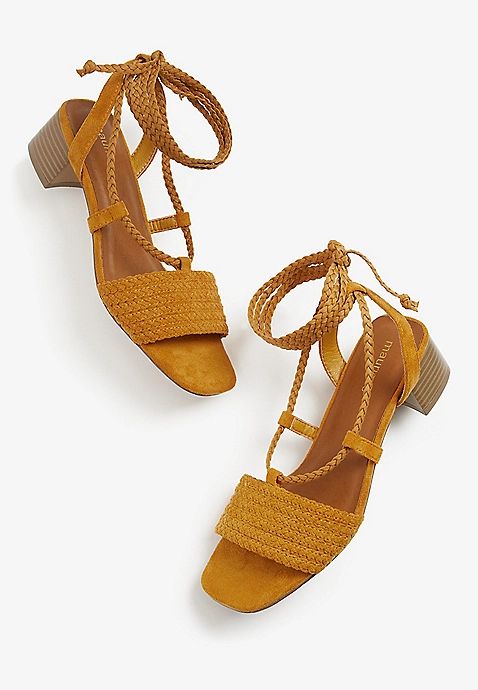 Penelope Ankle Wrap Block Heel | Maurices