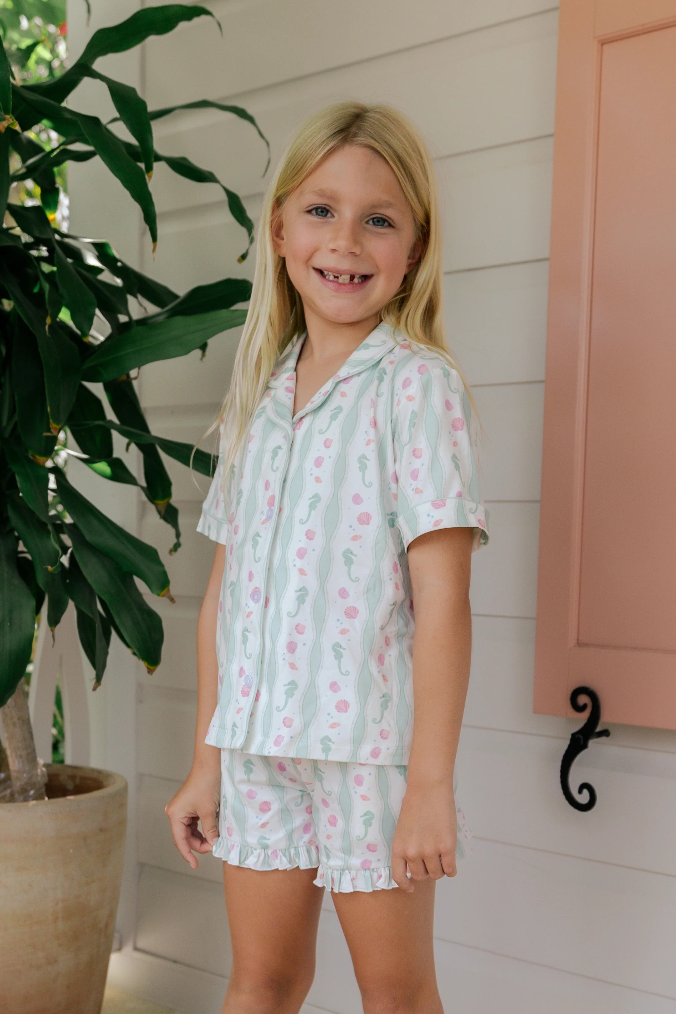 Shoreline Dreams Button Up Short Set | Soft Kids Sleepwear | In My Jammers | In My Jammers