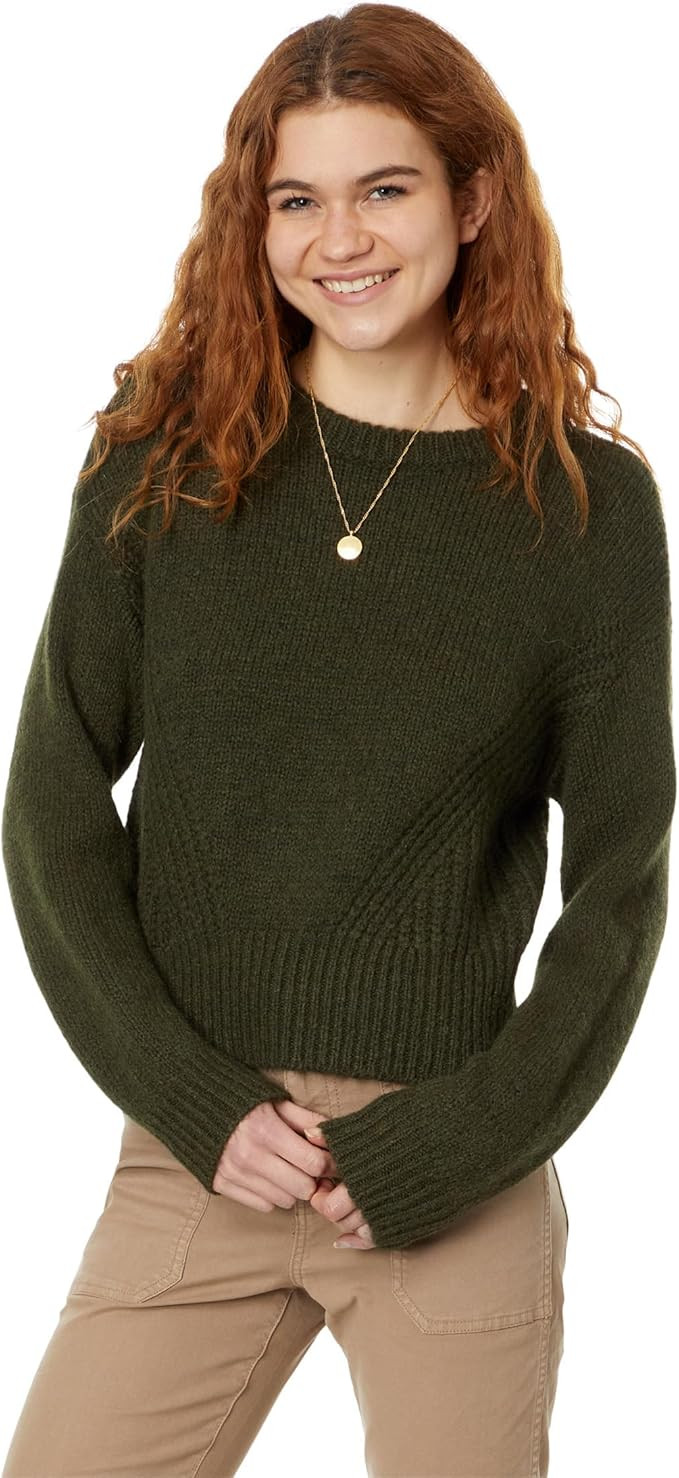Madewell Directional-Knit Wedge Sweater for Women - Acrylic-Blend Fabrication - Heavyweight and B... | Amazon (US)