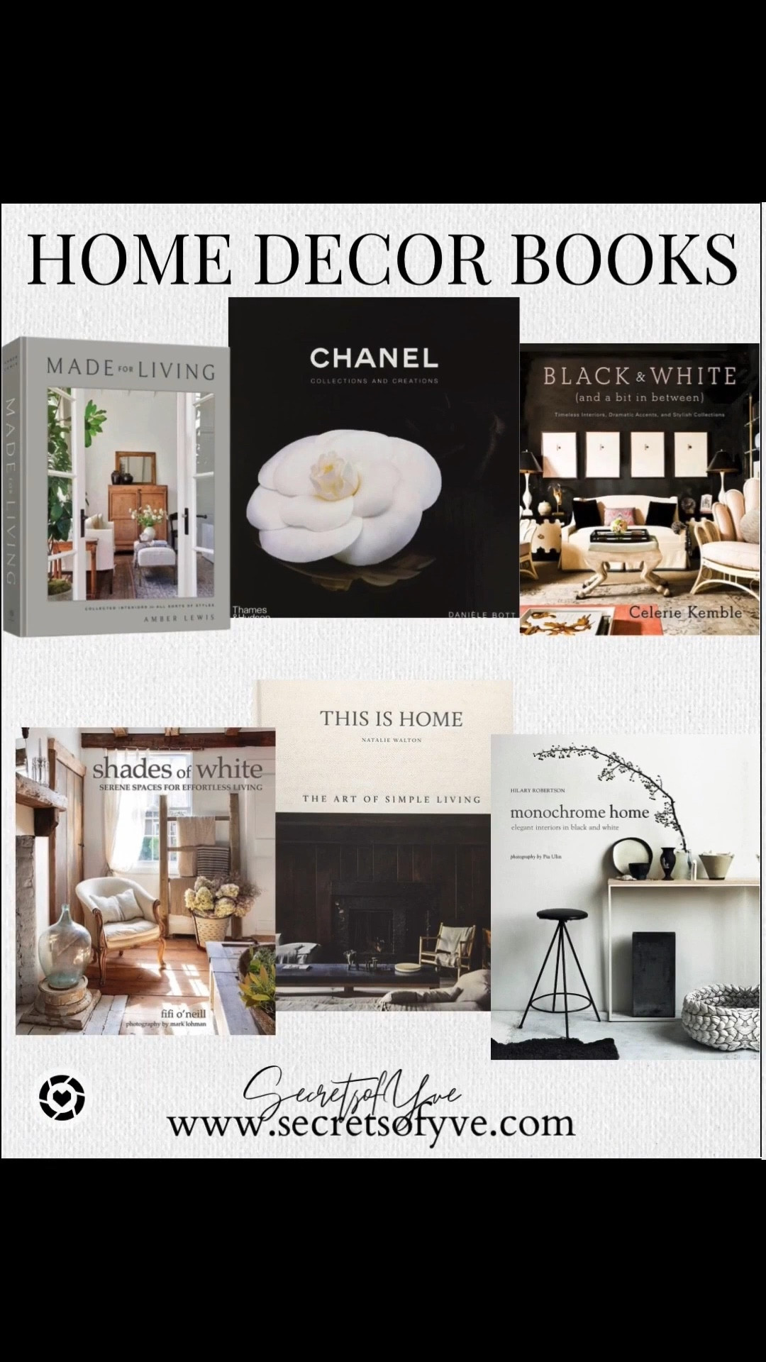 Secretsofyve: Home decor books, coffee table books. 
#Secretsofyve #ltkgiftguide
Always humbled & thankful to have you here.. @mcgee&co @serena&lily @anthropologie @amazon
CEO: PATESI Global & PATESIfoundation.org
@secretsofyve : where beautiful meets practical, comfy meets style, affordable meets glam with a splash of splurge every now and then. I do LOVE a good sale and combining codes! #ltkstyletip #ltksalealert #ltkfamily #ltku #ltkfindsunder100 #ltkfindsunder50 secretsofyve

#LTKvlog #LTKSeasonal #LTKHome