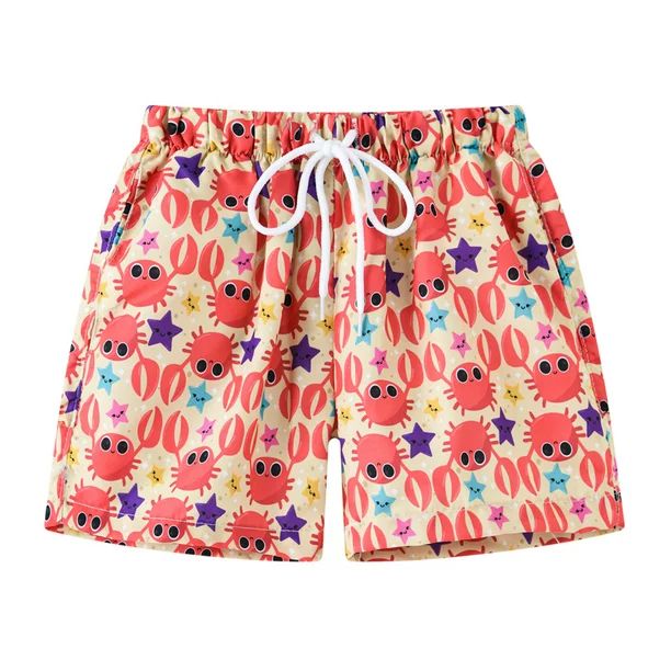 Toddler Boys Little Boys Stretch Mesh Lined Print Swim Trunks F705-3 Sizes 2-9 - Walmart.com | Walmart (US)