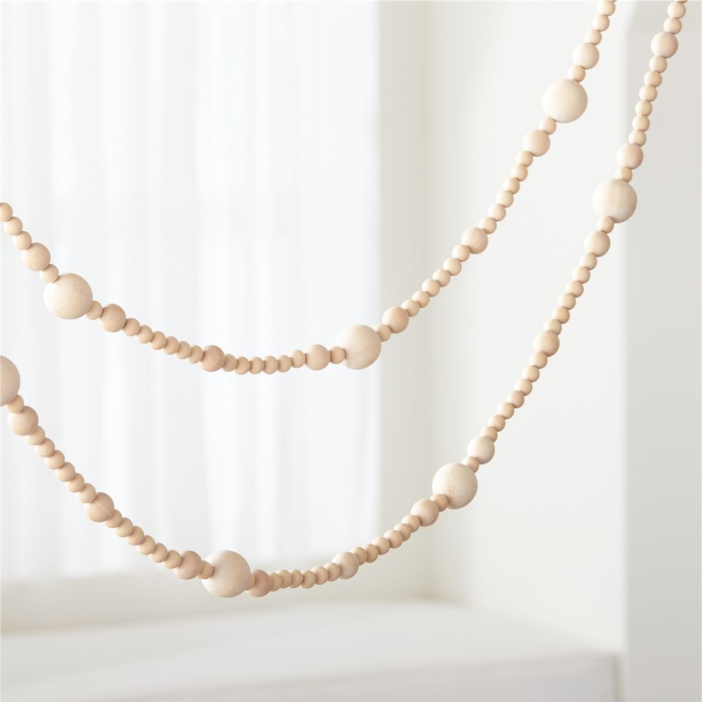 Wood Bead Garland | Crate & Barrel