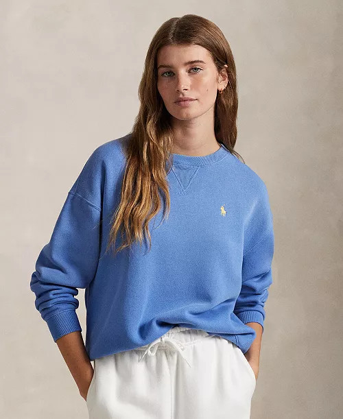 Polo Ralph Lauren Women's Fleece Crewneck Sweatshirt - Macy's | Macy's