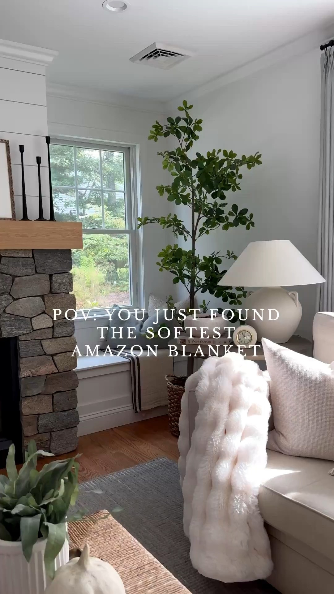 The coziest faux fur blanket for the fall and winter season! 🤍 This blanket would make for such a thoughtful gift!

Coastal living room  throw blanket, throw pillows, potter barn sofa, faux fern, concrete planter, white decorative boxes, jute rug, sherri calnan home

#LTKHome #LTKSaleAlert #LTKSeasonal