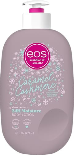 eos Shea Better Holiday Body Lotion, Caramel Cashmere, Limited Edition Skin Care, 24-Hour Moisture, Body Lotion for Women, Vegan, 16 fl oz | Amazon (US)